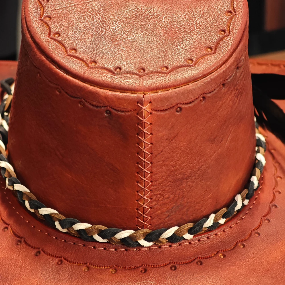 Bison skin cowboy hat Wild west style cowboy hat Customizable gifts Special Valentine's Day gift