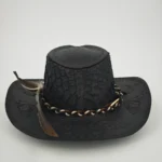 Layne Handcrafted Python and Leather Cowboy Hat