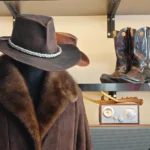 Hand-Stitched Bison Leather Cowboy Hat – Natural Grain, Artisan Crafted