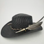 Layne Handcrafted Python and Leather Cowboy Hat