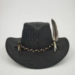 Layne Handcrafted Python and Leather Cowboy Hat