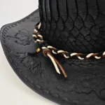 Layne Handcrafted Python and Leather Cowboy Hat
