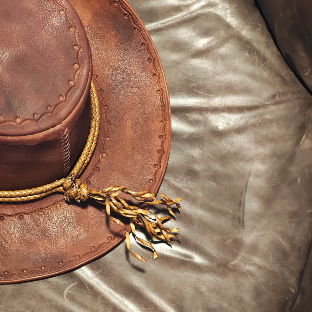 Bison skin cowboy hat Wild west style cowboy hat Customizable gifts Special Valentine's Day gift