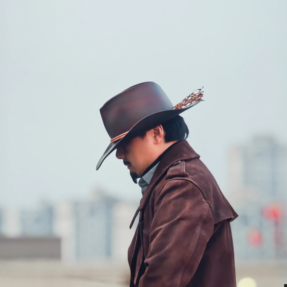 Arthur Morgan hat,Free delivery,Rodeo,Hand-sewn hat,Custom,Brown hat,Cowboys in city,Red Dead Western hat