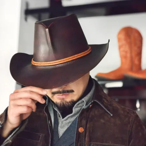 Arthur Morgan hat,Free delivery,Rodeo,Hand-sewn hat,Custom,Brown hat,Cowboys in city,Red Dead Western hat