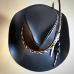 Handmade Cowboy Hat in Alligator Leather, Unique Square Patterned Belly Band｜Ideal for Western Style Lovers